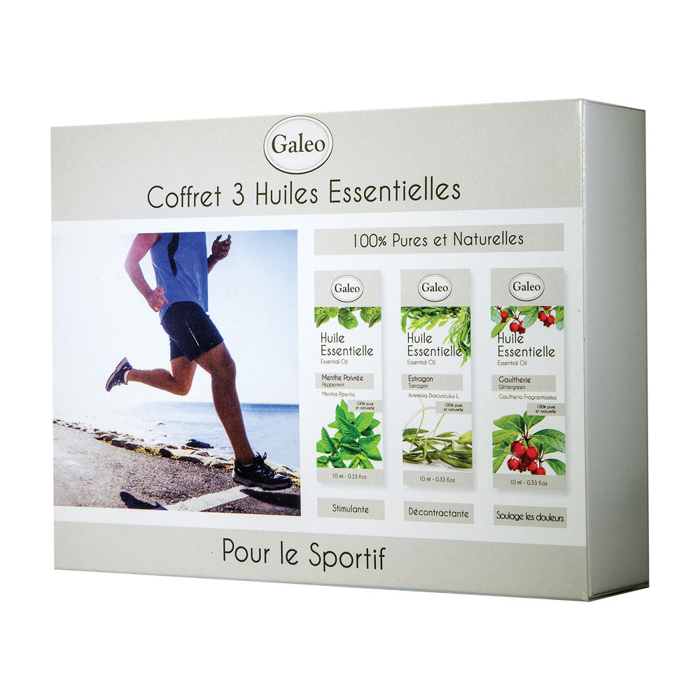 Coffret de 3 huiles essentielles spécial sport Coffret de 3 huiles essentielles spécial sport