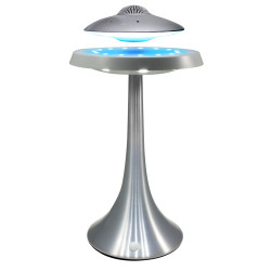 Enceinte en lévitation UFOSOUND Gris sur pied Gris - Leds multicolores