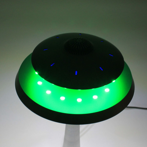 Enceinte en lévitation UFOSOUND noire sur pied noir