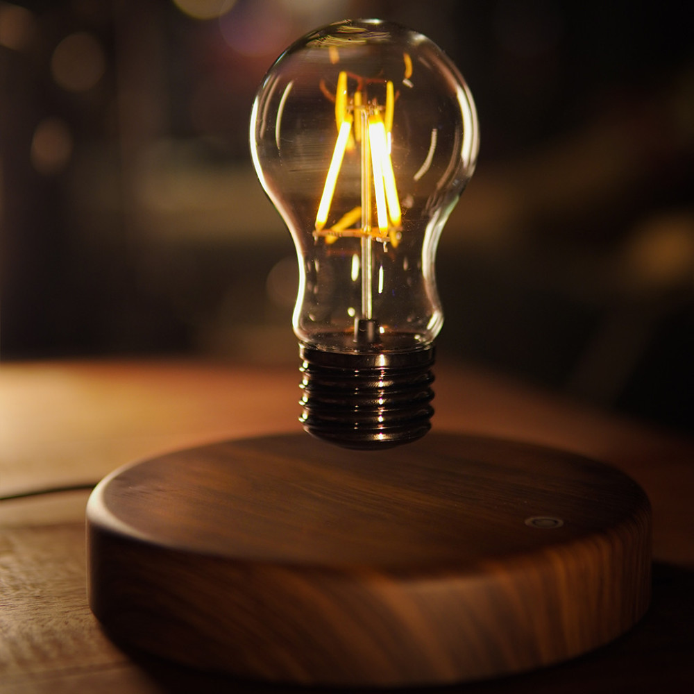 Lampe à poser design vintage sans fil dôme transparent ampoule LED fil –