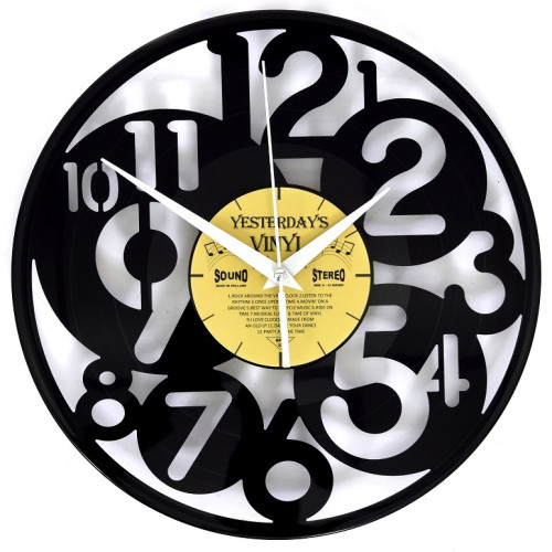 Horloge vinyle recyclé NUMBERS