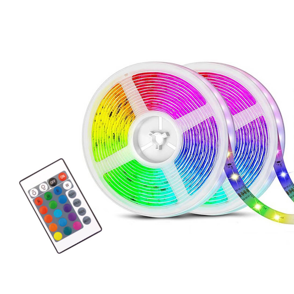 Ruban LED Multicolor RGB Avec Télécommande, Étanche