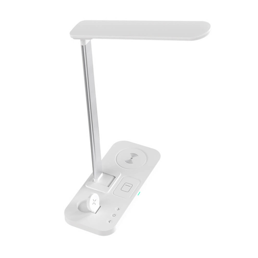Lampe de bureau LED avec triple station de charge à induction - Ping City