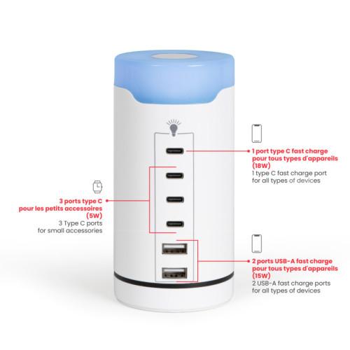 Station de charge USB et...