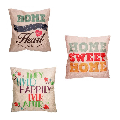 Coussin pour déco de salon - They lived Happily Ever After (43 x 43 cm)