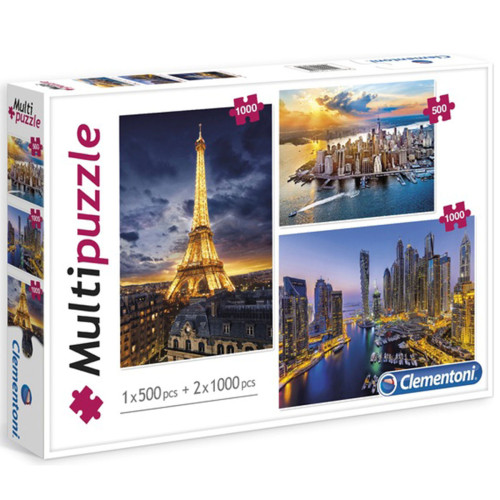 Kit 3 puzzles Paris - Dubaï...